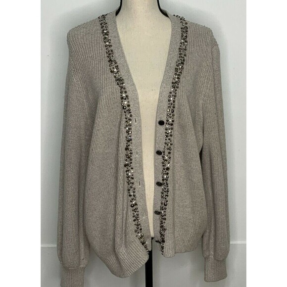 Chico's Beaded Cardigan Sweater - Picture 1 of 5